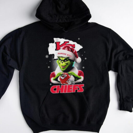 Official The Santa Grinch Love Kansas City Chiefs NFL Merry Christmas 2024 T shirt