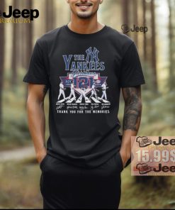 Official The Yankees Derek Jeter Mickey Mantle Whitey Ford Yogi Berra Joe Dimaggio Thank You For The Memories Shirt