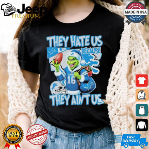 Official They Hate Us Because They Aint Us Detroit Lions Unisex T Shirt