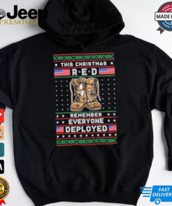 Official This Christmas Red Remember Everyone Deployed T Shirt