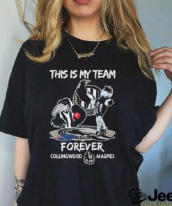 Official This Is My Team Forever Collingwood Magpies Mascot Shirt