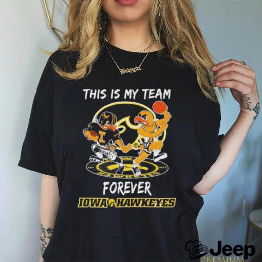 Official This Is My Team Forever Iowa Hawkeyes Mascot Shirt