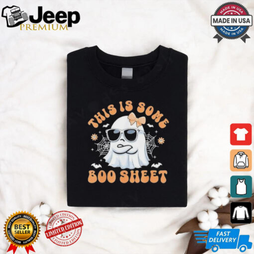 Official This Is Some Boo Sheet Womens Cute Ghost Halloween Shirt