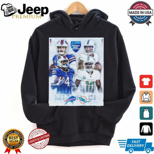 Official Thursday Night Football NFL Buffalo Bills vs Miami Dolphins Poster t shirt