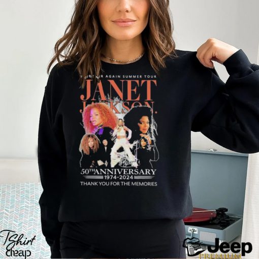 Official Together Again Summer Tour Janet Jackson 50th Anniversary 1974 2024 Thank you for the memories signature shirt