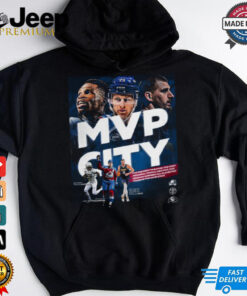 Official Travis Hunter Nathan MacKinnon and Nikola Jokic MVP City For The First Time Ever Shirt