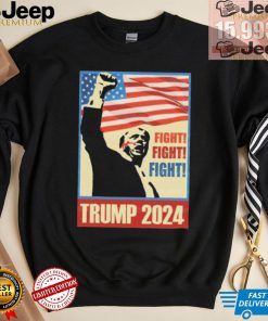 Official Trump Fight Fight Fight Trump Shooting 2024 America Flag History President Vintage T Shirt