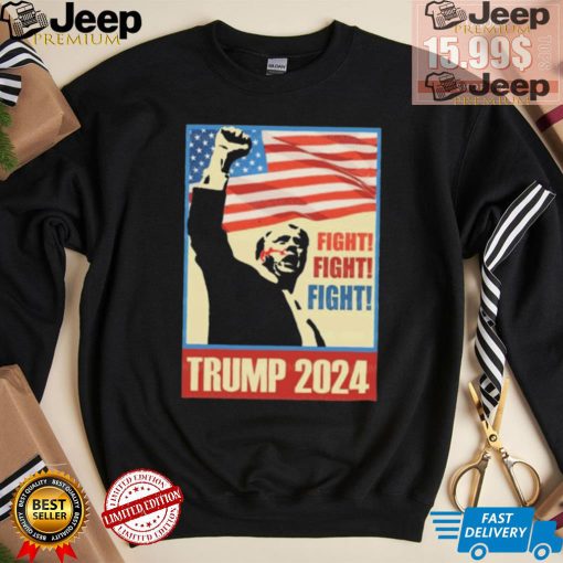 Official Trump Fight Fight Fight Trump Shooting 2024 America Flag History President Vintage T Shirt