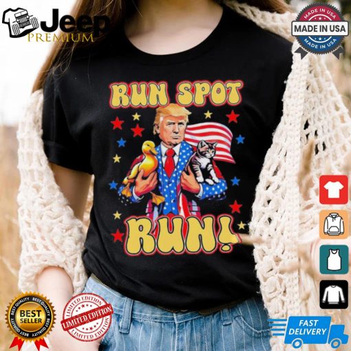 Official Trump Run Harris Spot Run Dog Debate 2024 T Shirt