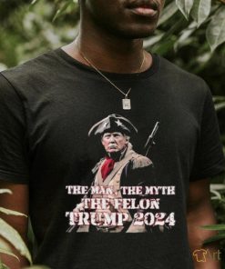 Official Trump Soldier The Man The Myth The Felon Trump 2024 Funny Anti Biden T shirt