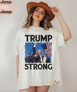 Official Trump Strong Fist Hand Us Vote Trump 2024 Survives Rally Shooting Pa Shirt