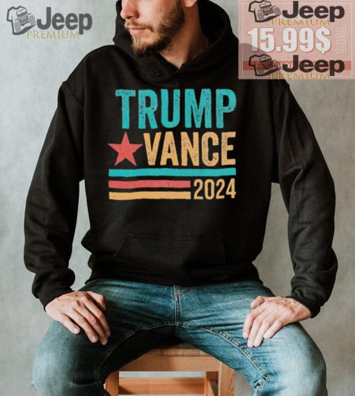 Official Trump Vance 2024 Retro Stripe Trump Jd Vance T Shirt