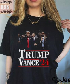 Official Trump Vance 2024 Vote Trump Retro Vintage USA Flag Style T Shirt