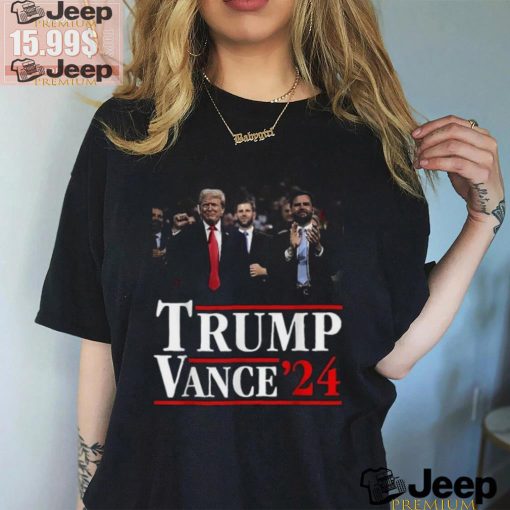 Official Trump Vance 2024 Vote Trump Retro Vintage USA Flag Style T Shirt