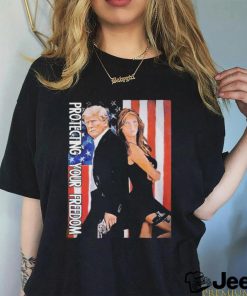 Official Trump protecting your freedom american flag shirt