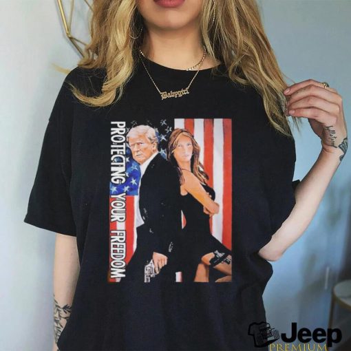 Official Trump protecting your freedom american flag shirt