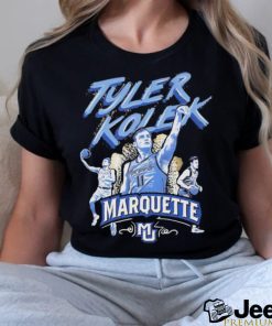 Official Tyler Kolek Triple Threat Marquette Golden Eagles Shirt