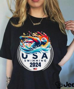 Official USA 2024 United States American Sport 2024 Swimming T Shirt