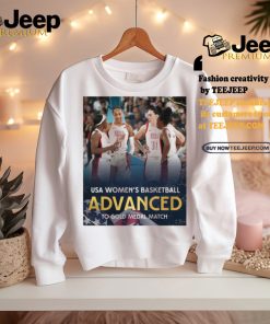 Official USA Women’s Basketball Advanced To Gold Medal Match Paris Olympic 2024 Poster t shirt