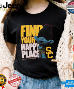 Official USC Trojans Find Your Happy Place Branch Trolls t shirt