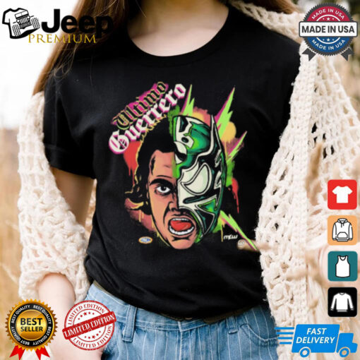 Official Ultimo Guerrero Split Mask MLW t shirt