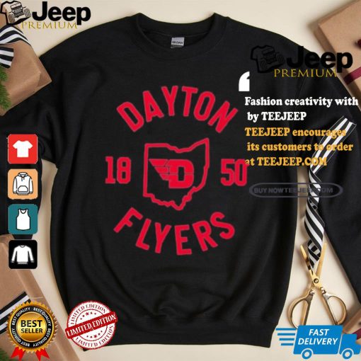 Official University of dayton collegiate circle T shirt