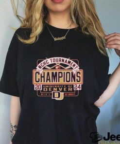 Official University of denver men’s hockey 2024 summit league tournament champions shirt