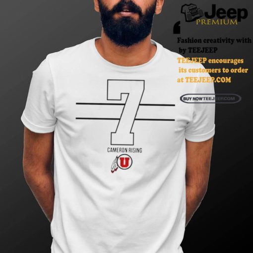 Official Utah Football Cameron Rising 7 t shirt