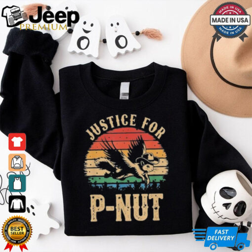 Official Vintage Justice For Peanut P’Nut Pnut Squirrel Lover T Shirt