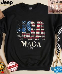 Official Vintage Usa Flag Ultra Maga Gun Usa Trump 2024 T Shirt