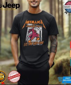 Official Virginia Tech Metallica Hokie Black Label Wxit Light Enter Night t shirt