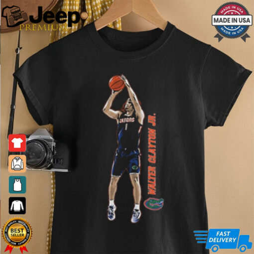 Official Walter Clayton Jr. Florida Gators Basketball Signature Cartoon t shirt
