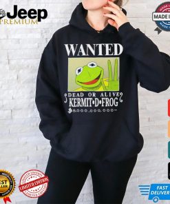 Official Wanted Dead Or Alive Kermit D. Frog New t shirt