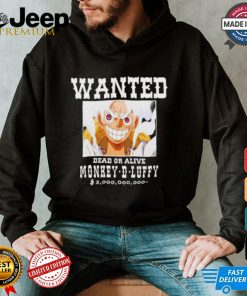 Official Wanted Dead Or Alive Monkey d luffy T shirt