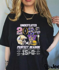 Official Washington Huskies Undefeated 2024 Perfect Season 15 0 Signatures Shirt