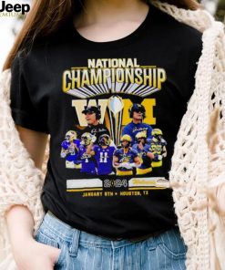 Official Washington Huskies vs Michigan Football 2024 National Championship Houston, Tx Signatures Shirt