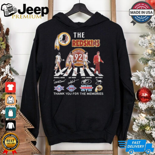 Official Washington Redskins 92th Anniversary Thank You For The Memories Signatures shirt