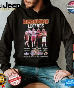 Official Washington Redskins Legends Green, Monk, Gibbs And Riggins Thank You For The Memories Signature Shirt