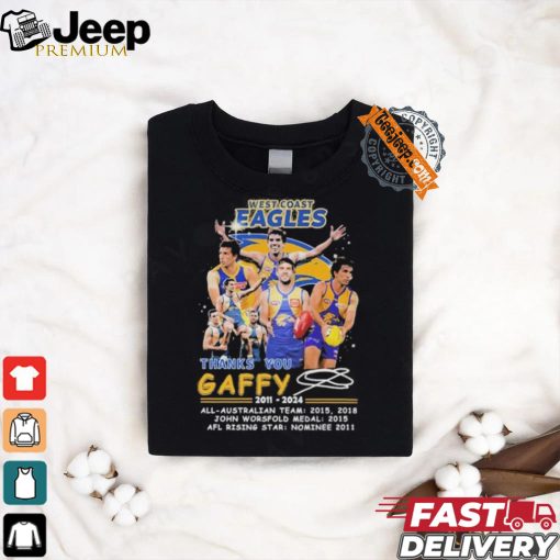 Official West Coast Eagles Thank You Gaffy 2011 2024 Signature Shirt