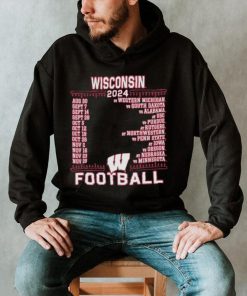 Official Wisconsin Badgers Red Champion 2024 Football Schedule Shirt