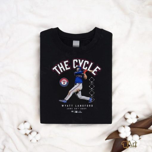 Official Wyatt Langford Texas Rangers The Cycle June 30th 2024 t shirt