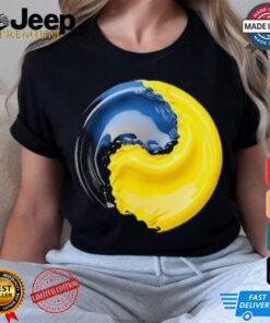 Official Yin yang Ukraine blue and yellow T shirt