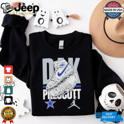 Official Youth Dallas Cowboys Dak Prescott Jordan Brand Kicks Player T Shirt