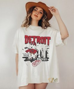 Official Youth detroit red wings mitchell and ness gray popsicle T shirt