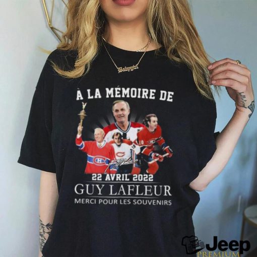 Official a La Memoire De 22 Avril 2022 Guy Lafleur Merci Pour Les Souvenirs Signature Shirt