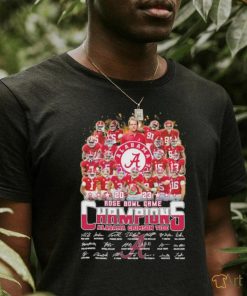 Official alabama crimson tide rose bowl game champions team player name signature shirt