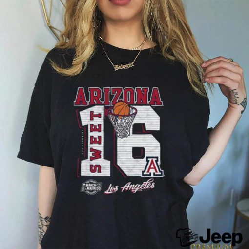 Official arizona Wildcats Mens Basketball March Madness Sweet 16 Shirt