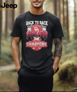 Official back To Back 2023 2024 Big 12 Softball Tournament Champions Oklahoma Sooners Shirt