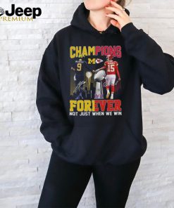 Official champions Jj Mccarthy And Patrick Mahomes Forever Not Just When We Win Signatures Shirt