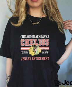 Official chicago Blackhawks 1990 1999 Chelios Jersey Retirement Shirt